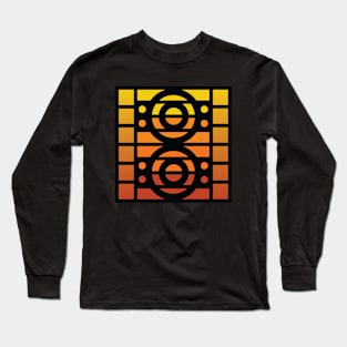 “Dimensional Systems” - V.4 Orange - (Geometric Art) (Dimensions) - Doc Labs Long Sleeve T-Shirt